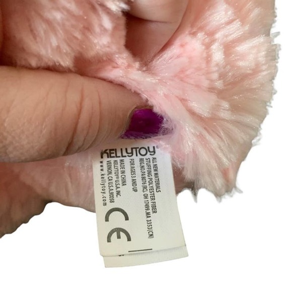 Enchanting Kellytoy Easter Bunny: Adorable Floral Bow & Carrot Feet - Picture 7 of 9